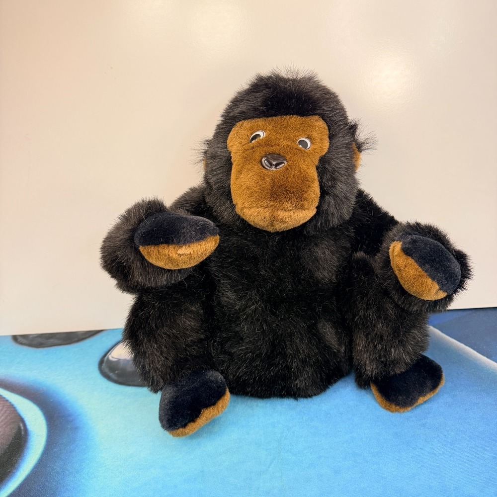 Vtg 1982 A&B Novelty Co Gorilla Plush 12" Side Eye Brooklyn Doll Monkey Stuffed